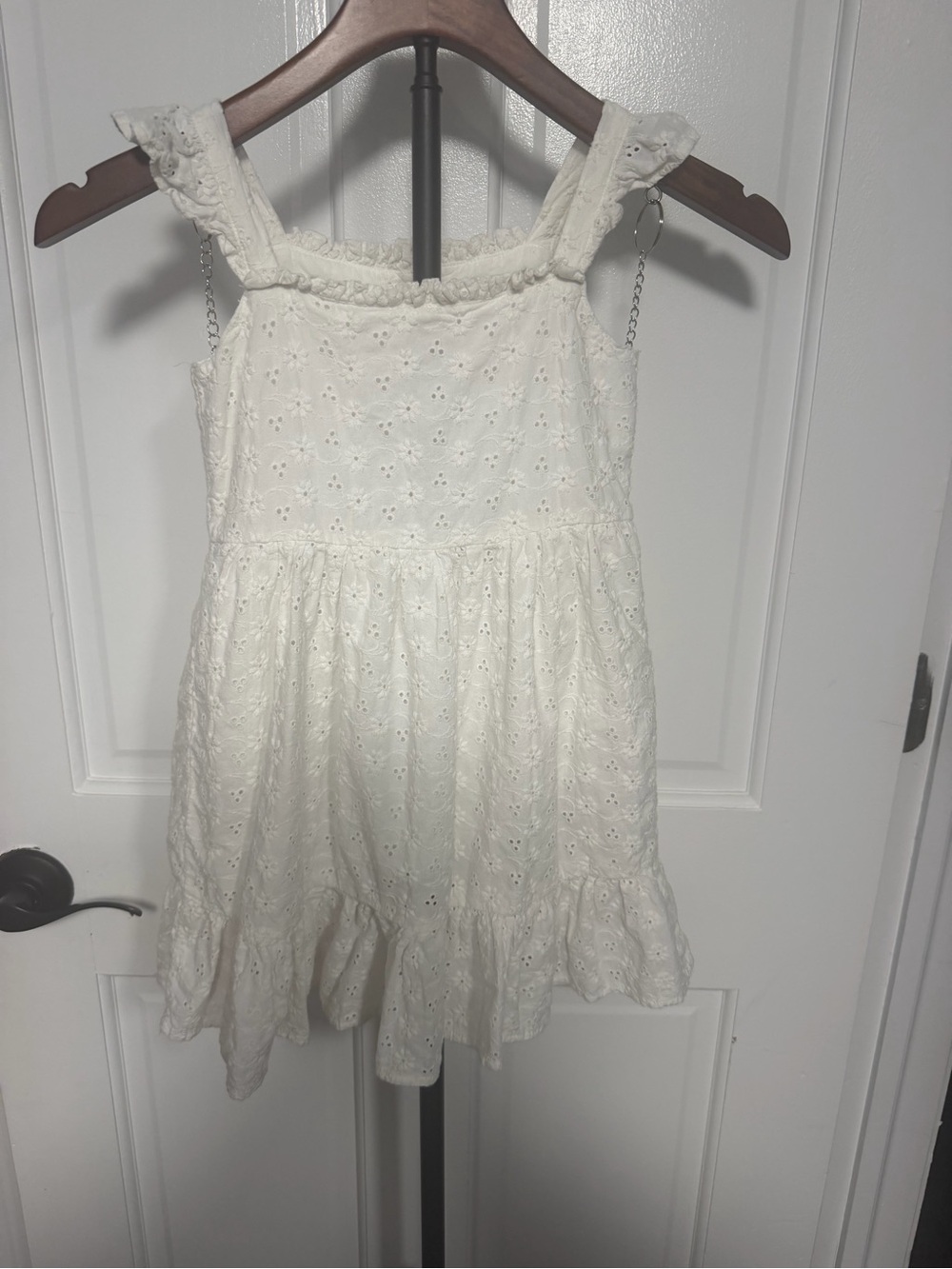 Gymboree White Eyelet Ruffle Dress